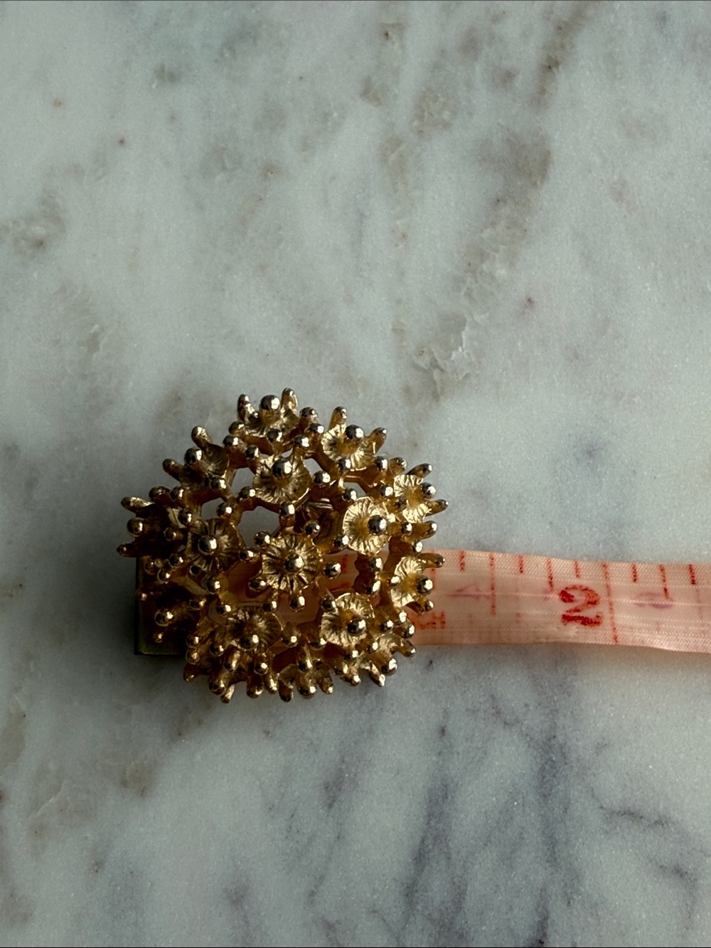 Offer! Vintage atomic era MCM Castlecliff gold anemone brooch bracelet earrings - Picture 10 of 10